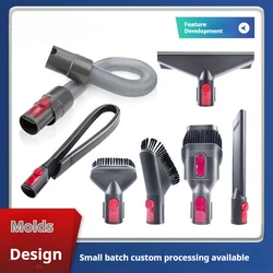 Flat Suction Nozzle Head For Dyson V7 V8 V10 V11 V12 V15 Vacuum Cleaner Mattress Brush Head Round Brush Soft Brush Parts