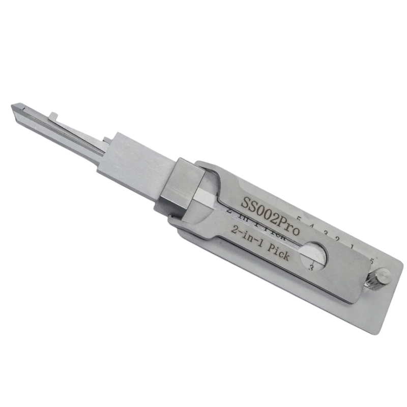 Lishi SS002Pro 2-in-1 slotenmakersgereedschap, slotenopener & decoder, vlakfrees voor S-groove/Yale serie, huisslot, burgerlijk slot