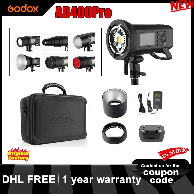 Godox AD400Pro Witstro All-In-One Outdoor Flash for photography studio Accessories live video AD400 Pro