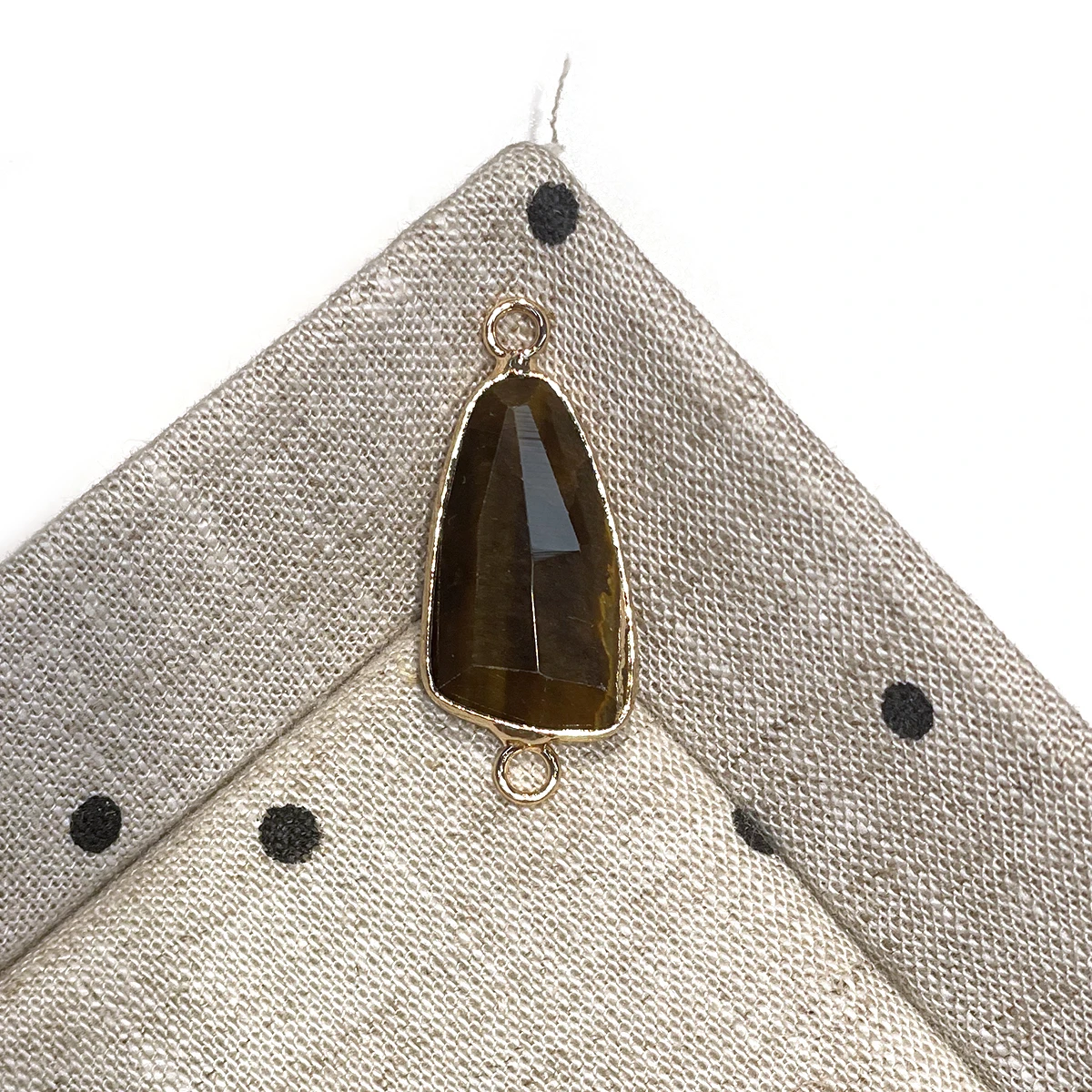 2 Stücke Unregelmäßiger Trapezförmiger Verbinder aus Naturstein, Facettierter Verbinder für Schmuckherstellung, DIY-Halsketten, Armbänder, Ketten-Zubehör – Detail 3