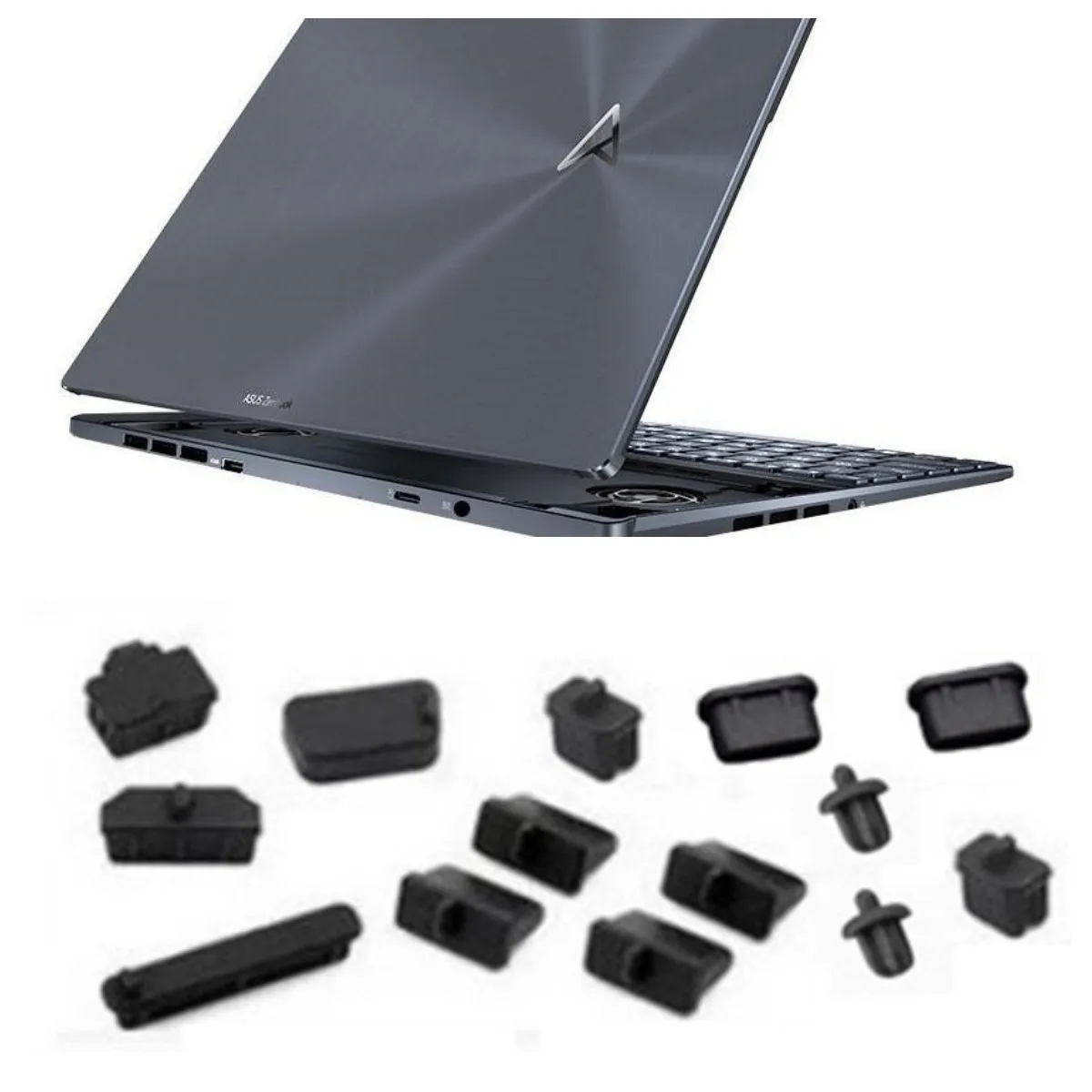 Dustproof Laptop Silicone plug port cover For ASUS Zenbook Duo Pro 14 UX8402 UX8402ZA 14.5