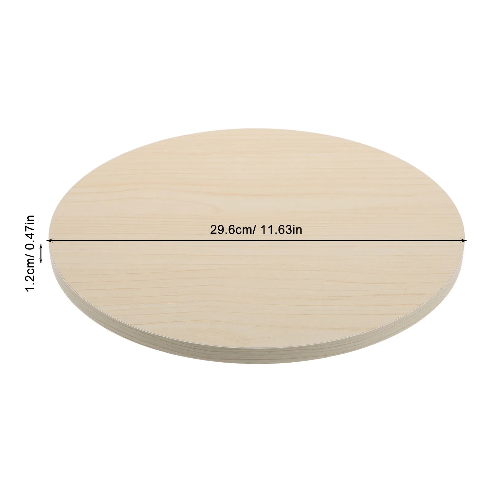 Round Wooden Table Top Thick Wood Rustic Solid Coffee Tabletop Replacement 11.6 Inch for Small End Table Living Room Hotel