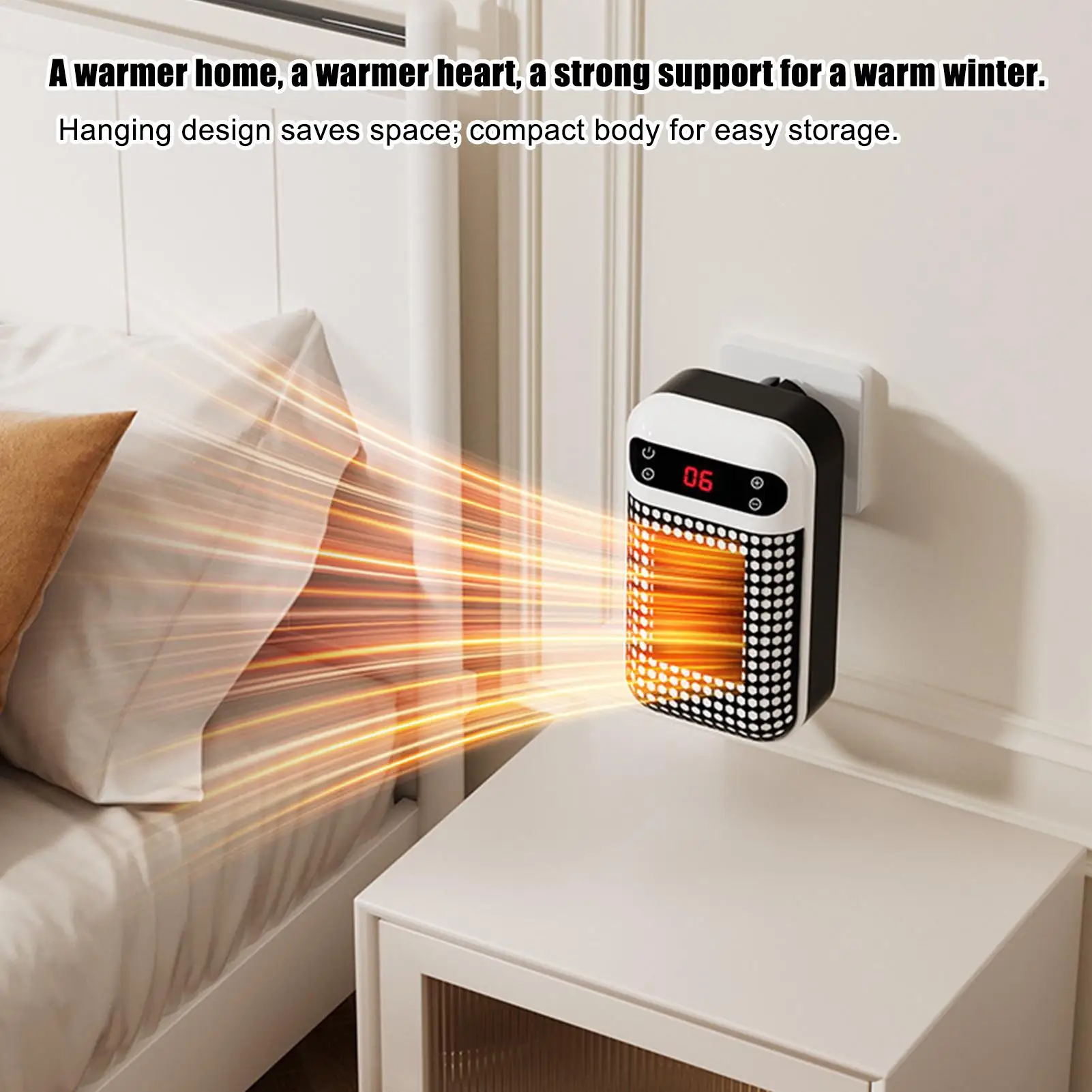 

Space Heater Waterproof Wall Heater for Shower Electric Heating Machine for Bathroom Shower Room Bedroom Office Garage Home RV