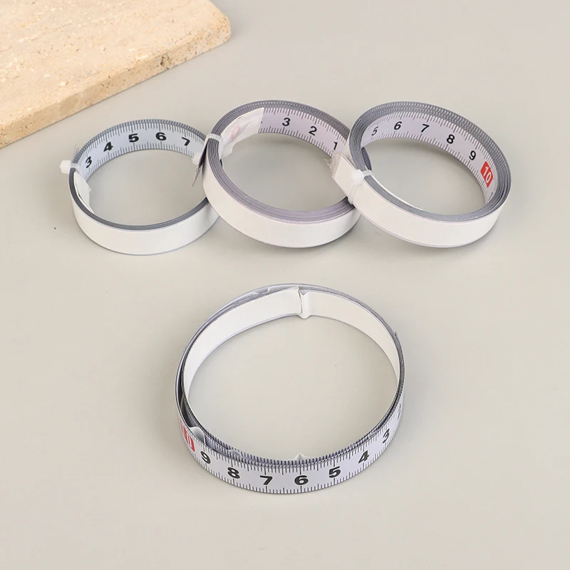 

Miter Track Tape Measure Self Adhesive Metric Stainless Steel Scale Ruler 1M-2M For T-track Router Table Saw Woodworking Tool