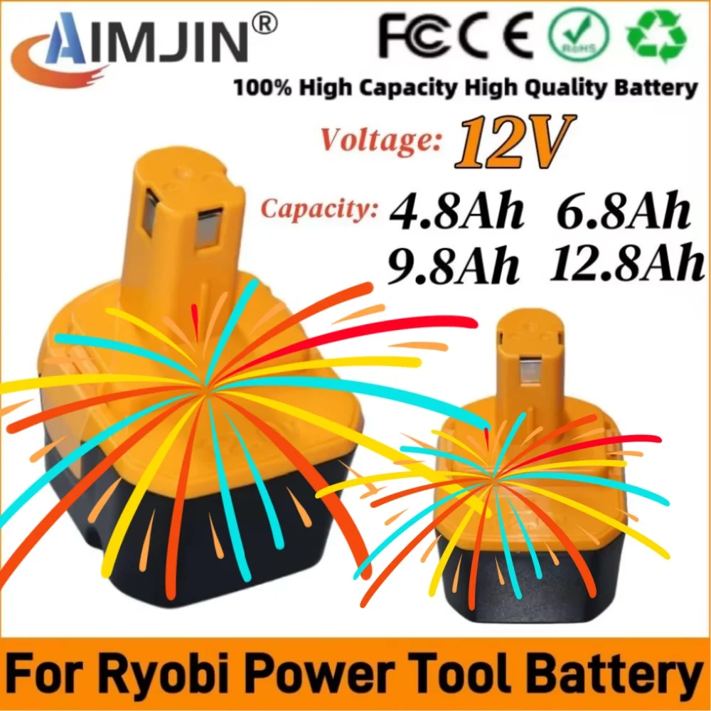 

Аккумуляторная батарея для электроинструментов Ryobi 12V 6.8Ah серий 1400652 BID1211 CCD1201 CHD1201 CHD1 202 CTH1201 CTH1202 FL1200