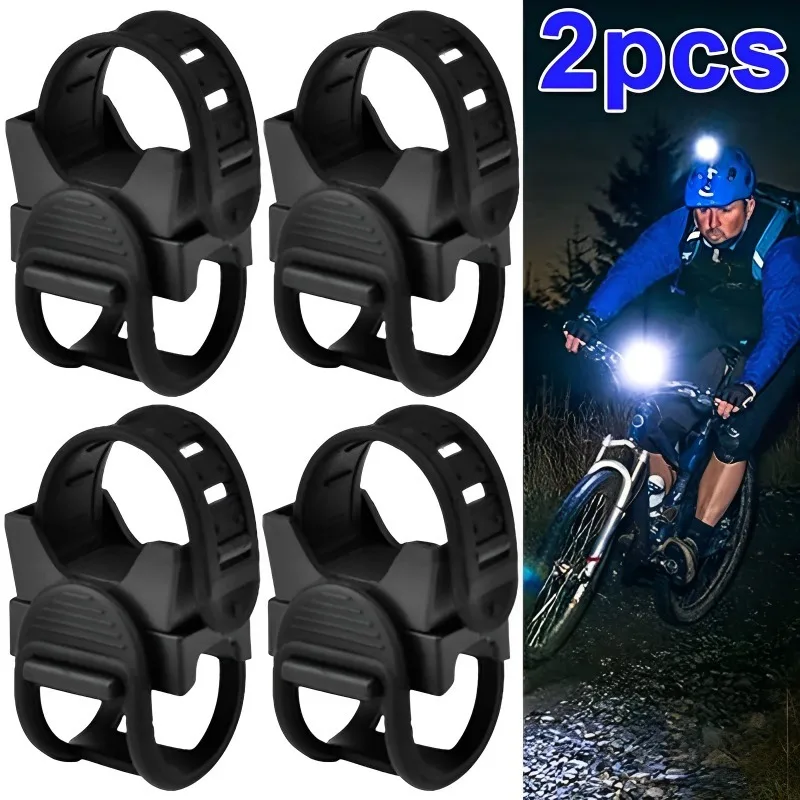 360 Degree Rotation Universal Bicycle Headlight Holder Flashlight Bike Mount LED Flashlight Bracket Holder Cycling Accessories