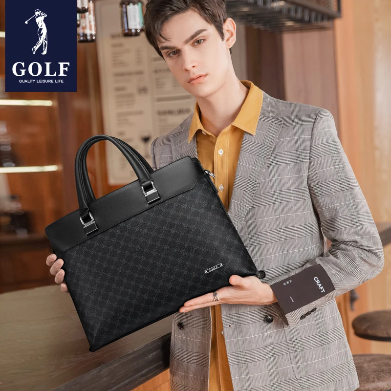 GOLF Handheld Briefcase for Men's Business, Leisure, Presbyopia Computer Bag for Men's Fashion Crossbody Bag, One Shoulder