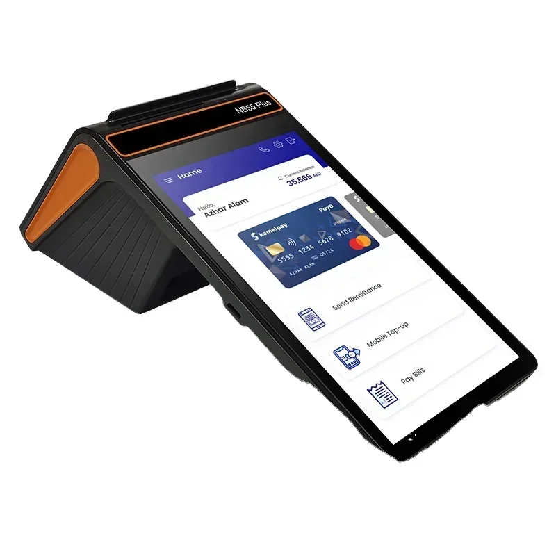 Android 12 80mm Thermal Handheld Label Mobile Pos Terminal 8 Inch Tablet Android 12 Wifi 4G Pos System Printer 80mm Bluetooth
