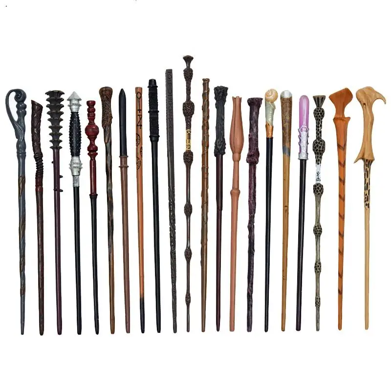 27 Kinds of Metal Core Potters Magic Wands Cosplay Voldemort Hermione Magical Wand Harried Cloth label as Bonus without Box