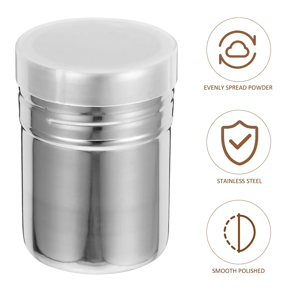 Stainless Steel Powder Shaker Fine Mesh Sifter Dispenser With Lid For Coffee Pepper Flour Chocolate Sugar Salt Spices