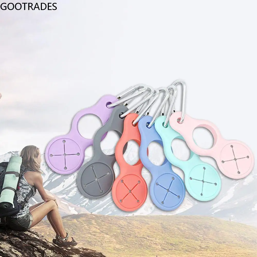 

Portable Sports Water Bottle Holder Carabiner Food Grade Silicone Kettle Buckle Mountaineering Accessories