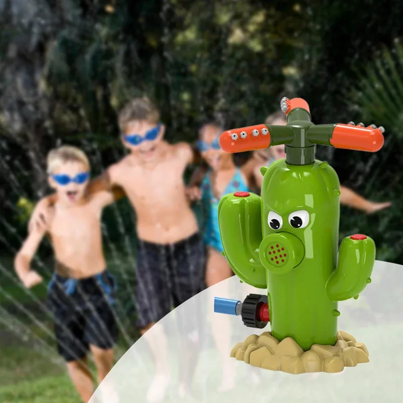 

TOPLIVING Fire Hydrant/Cactus Water Spray Toy Creative Outdoor Sprinkler Toy Spinning Sprinkler Toy Rotating Sprinkler For Boys