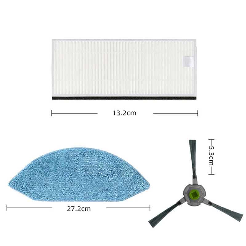 เปลี่ยนแปรงด้านข้างสำหรับ Ecovacs U2 DGN22หุ่นยนต์ทำความสะอาดฝุ่นเครื่องใช้ในบ้านกำจัดสิ่งสกปรก