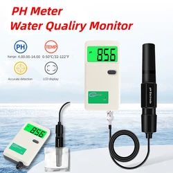 Digital PH Meter Water Quality Tester Smart Sensor High Precision Mini Water Quality Monitor 0-14 PH Detector for Pool Aquarium