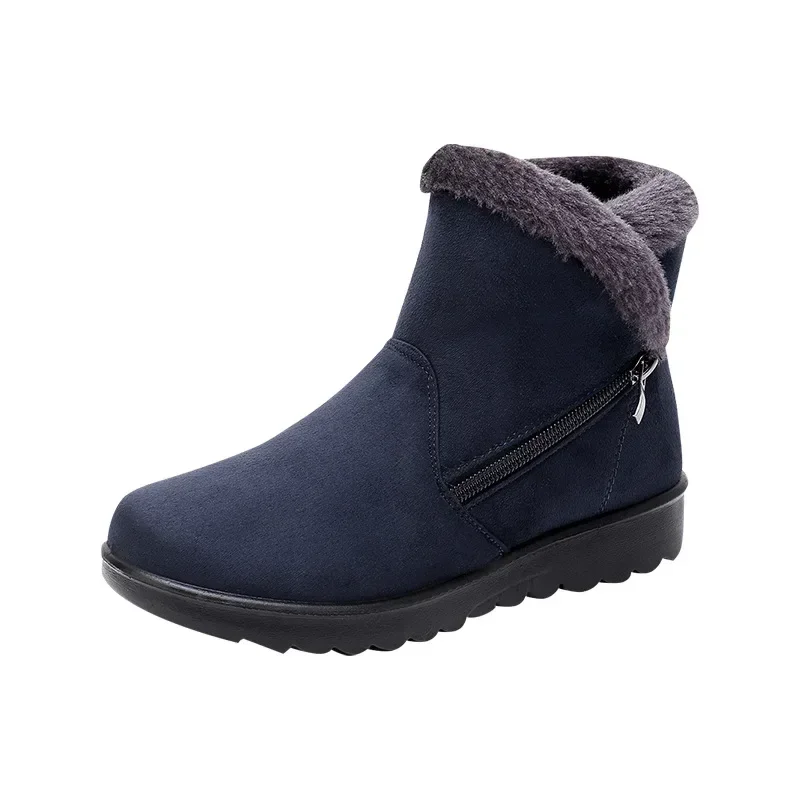 Stivali invernali da donna caldi scarpe da neve in peluche per donna caviglia Botas Mujer cerniera mocassini antiscivolo donna casual comfort