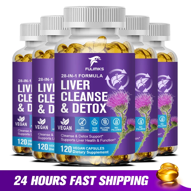 28-in-1 Liver Cleanse with Milk Thistle, Artichoke & Apple Cider Vinegar -Liver Cleanse Detox&Repair Heath Formula Liver Support