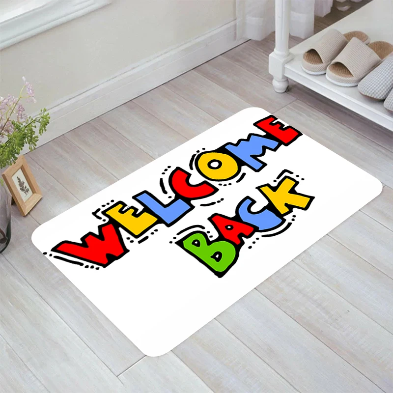 

Welcome Floor Mat Room Mats Rugs Balcony Kitchen Carpet Doormat Entrance Door Carpets Home Foot Rug Bathroom Bath House Living