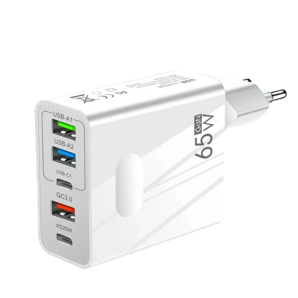

65W Gan зарядное устройство USB PD Muti разъем Быстрая зарядка Gan Зарядное устройство Телефон Быстрая зарядка C iPhone Стена Xiaomi Samsung