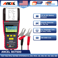 Ancel BST500 12V 24V Battery Tester with Printer Car Load Charging Cranking Test Thermal Printer Car Battery Analyzer Automotive