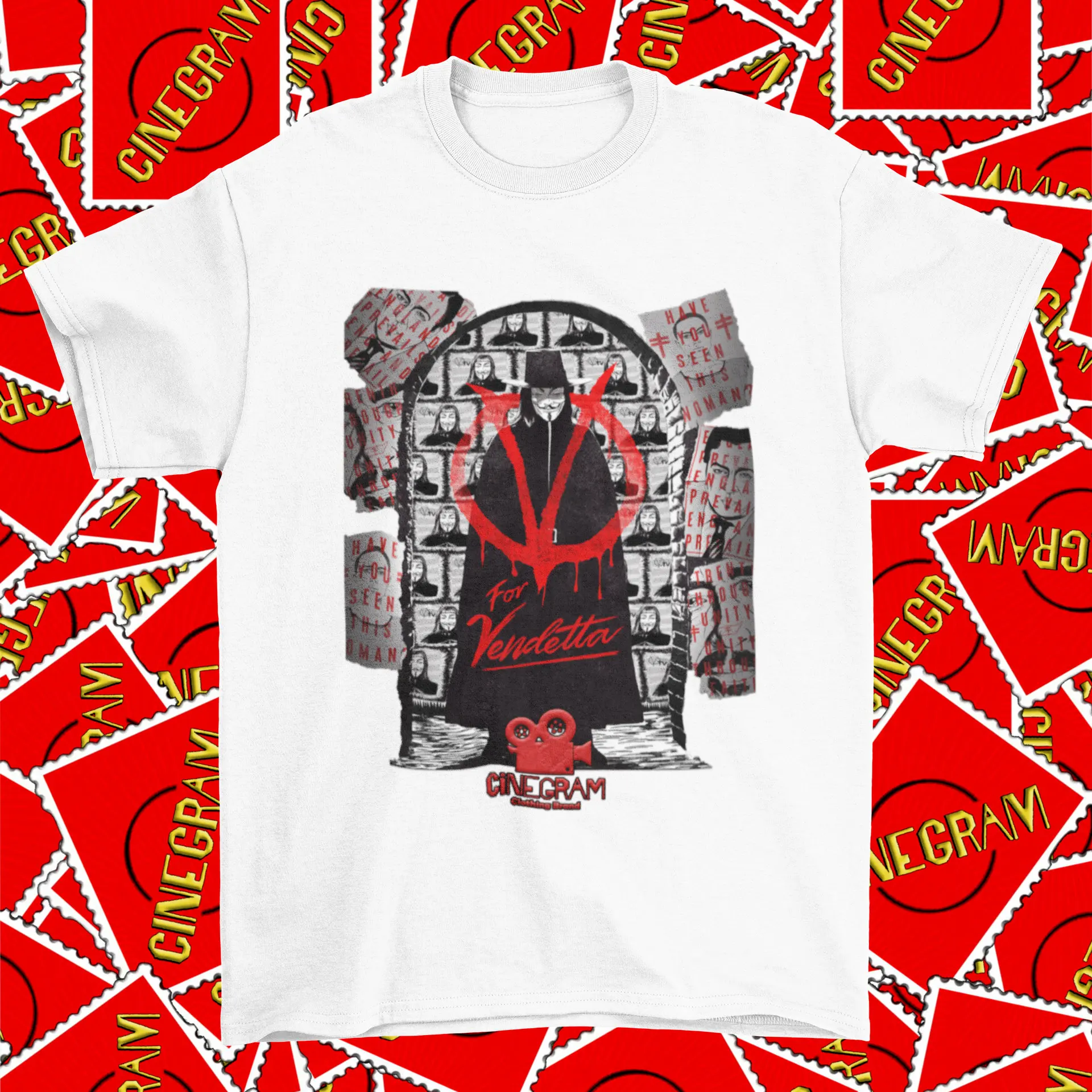 V for Vendetta camiseta de película Retro, póster de cómic