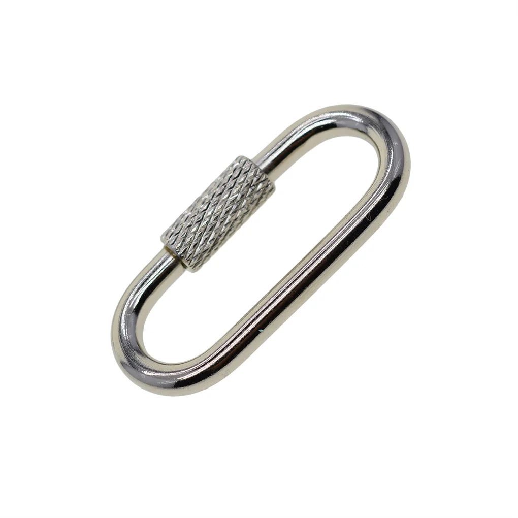 12 Pieces Mountaineering Carabiner Keyring Hooks Chain Link 5mm Opening