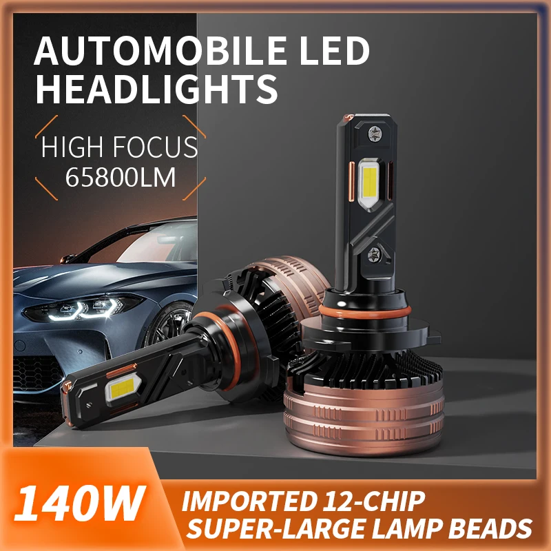 

High-Power Super Bright H7 LED Headlight Bulb H4 H11 H8 H10 9012 9005 HB3 9006 HB4 H1 H3 Carbus Car Light 140W 12V Auto Lamp