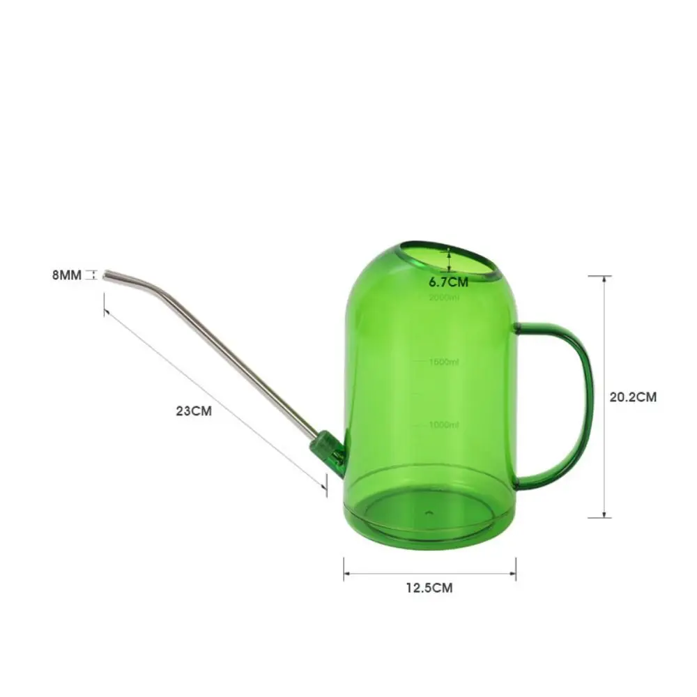 Mehrfarbige Langmundige Gießkanne 2L Halbtransparente Garten-Gießflasche Große Kapazität Sturzsichere Gießkanne – Detail 5