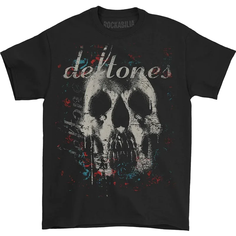 Men\'s High Quality Cotton T-shirt 1989Deftones Women\'s Summer Short Sleeve Top Punk Music Style for Metal American T-shirt