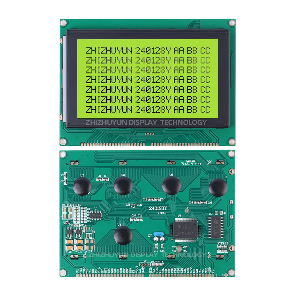 Imagem -06 - Lcm Monocromático Lcm Lcm Módulo do Ecrã Matriz de Pontos Gráfica Lcd240128y Lcm240128y