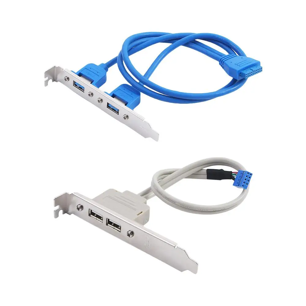 Extension Cable USB 3.0 Back Panel USB3.0 Baffle Adapter to 20-Pin Header Cable Panel Expansion Bracket 5Gbps Data Cable