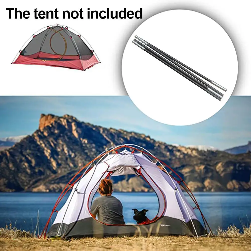 Outdoor Tools Tent Accessories 2pcs Tent Rod Glass Replacement Le Camping Tent Accessories Hiking Po Tent Kit Fiber She J6x1