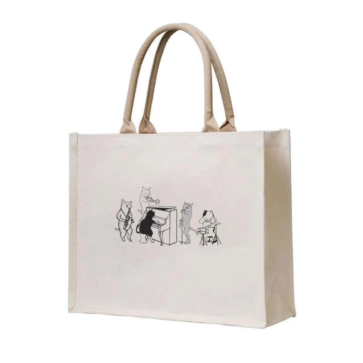 

Cool Jazz Cats Tote Bag bag luxury women custom bags canvas shopping bag