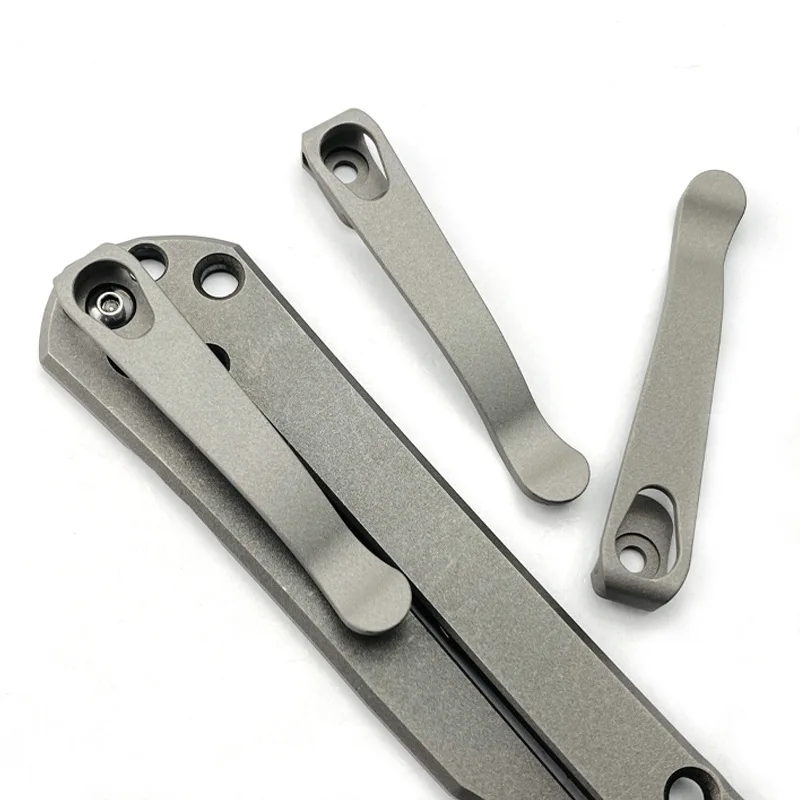 Deep Carry Pocket Clip Faca de Titânio Usinada Cnc Back Clamp para cr Chris Reeve Umbrella Sebenza Knives Crk Faça Você Mesmo Parts Cores