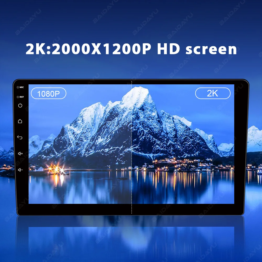 Baidayu TS20 2K 7870 QLED Display Screen Car Radio Universal Android GPS Navigation Stereo Customizable DVI CarPlay DVD USB DSP