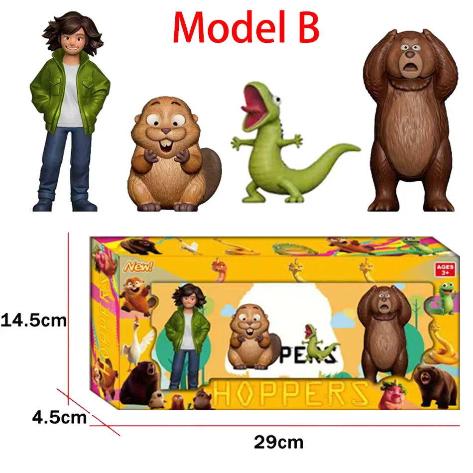 Hoppers Beaver Transformation Plan 8 Series Keychain Model Toy Backpack Decoration Birthday Gift
