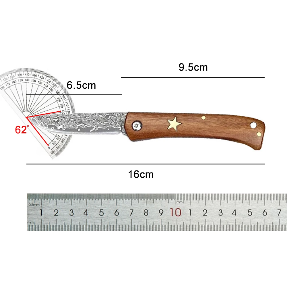 Damascus Professional Chef Knife Multifunction Small Fruit Knives Sharp Knife For Cutting Meat EDC Outdoor Camping Pocketknife