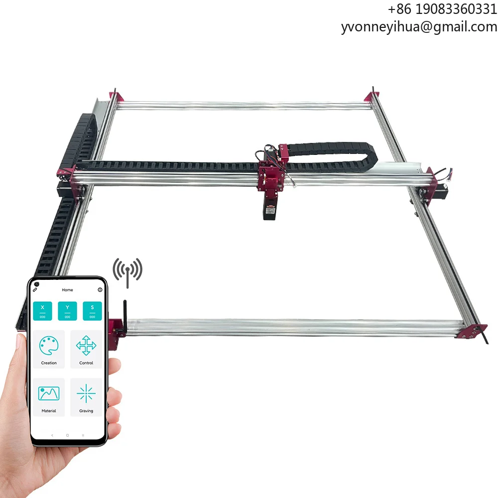 

LUNYEE Full Metal 80w 1M Pro Laser Engraving Machine With App Control Laser Cutter For Wood