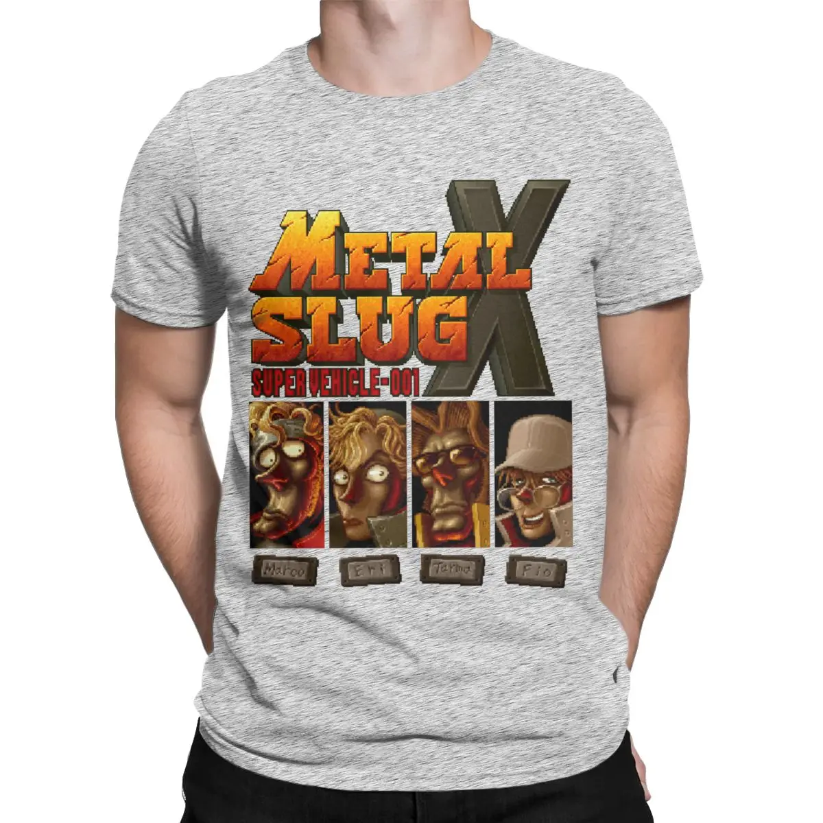 Summer Metal Slug X Arcade Game for Men Women T Shirt Outfit Humorous Tee Shirt T-Shirts Cotton Unique Clothing