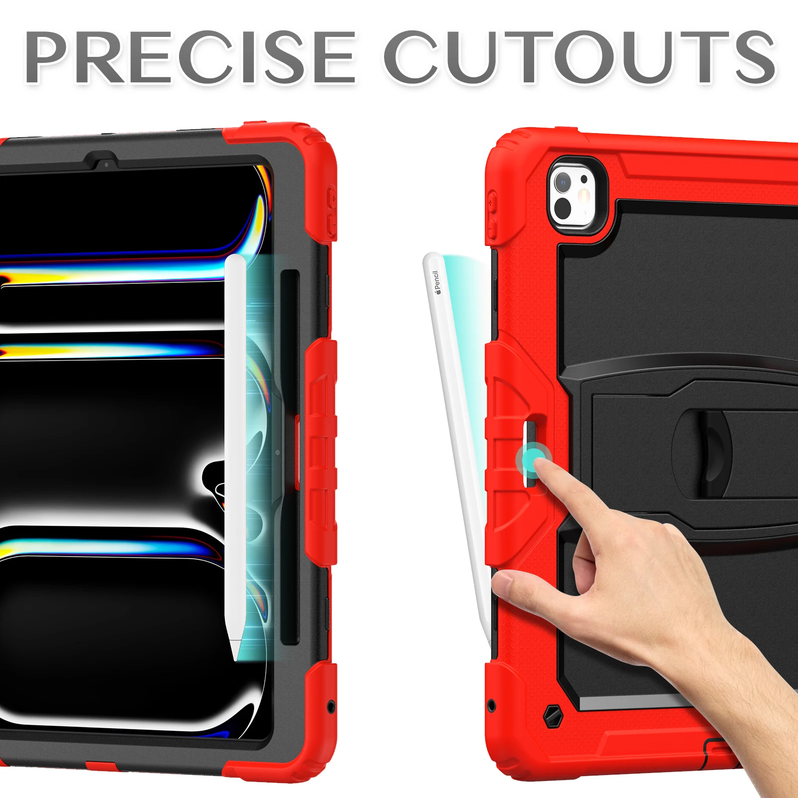 

Hybrid Stand Case For iPad Pro 13 2025 M5 2024 M4 Air 13 2025 M3 2024 M2 Pro 12.9 2018 2020 2021 2022 3rd 4th 5th 6th Gen. Cover