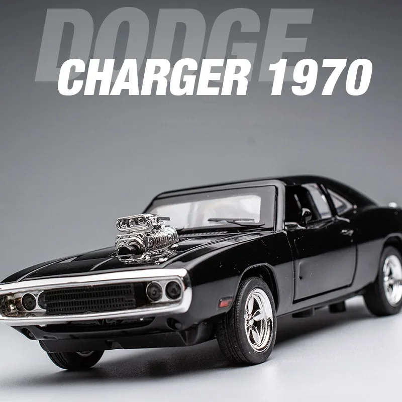 

1:32 Simulation 1970 Dodge Charger Alloy Sports Car Model Sound Light Pull Back Luxury Car Children's Toy Gift Ornaments