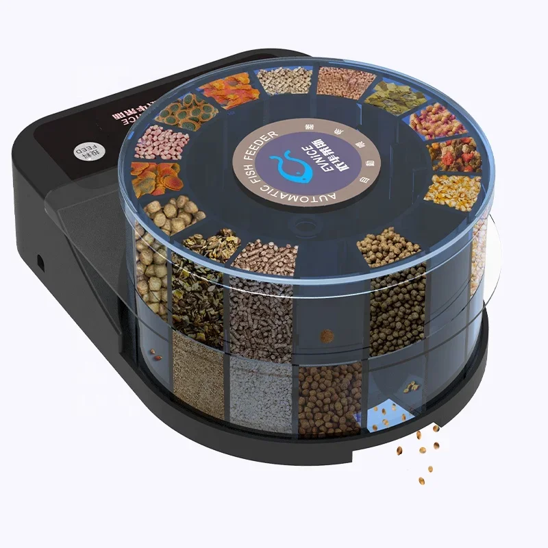 

EV160UE-PLUS Indoor small automatic fish feeder Shrimp turtle goldfish timing feeding LED display screen control feeder