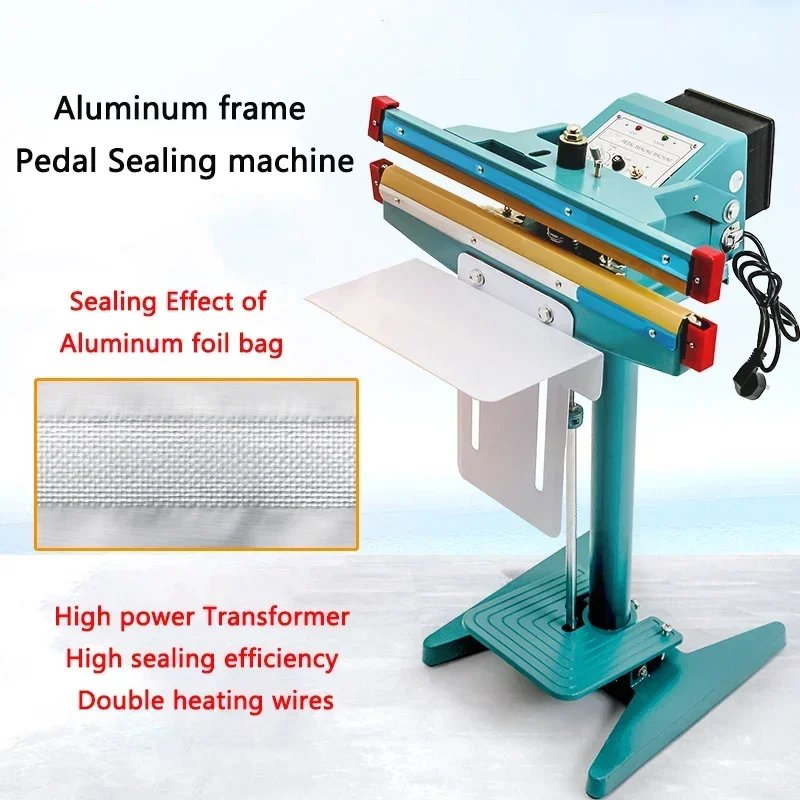 

8mm wide High-power Aluminum frame Pedal Aluminum foil bag Sealing machine Dry and Wet products Plastic bag Sealing machine