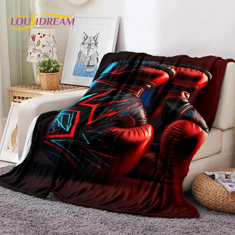 

Boxing Gloves Boxer Fight Cartoon Soft Flannel Blankets,Throw Blanket Comfortable Blanket for Picnic Beds Sofa Home Bedroom Gift