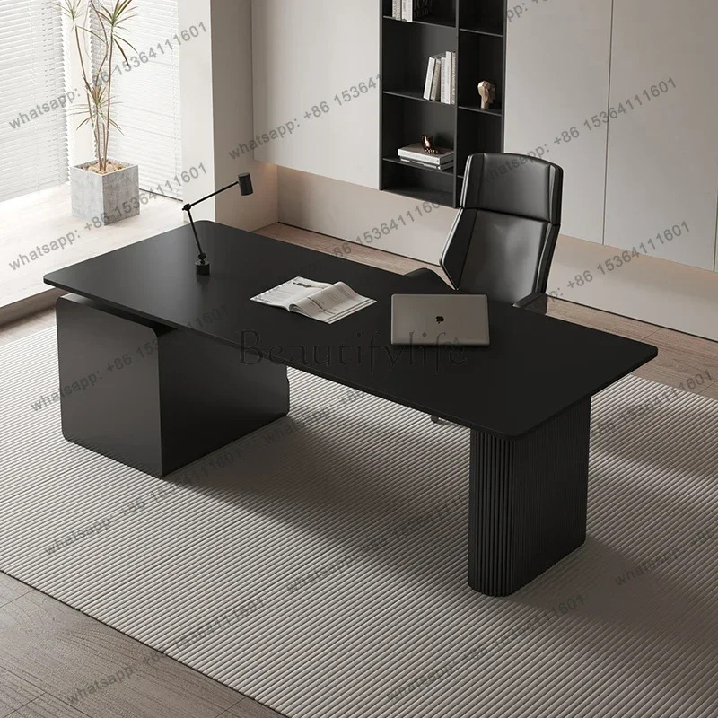 

Современные офисные столы X4 Black Designer: роскошные письменные столы с ящиками для хранения, компьютерные столы для руководителей, мебель для офиса и учебы
