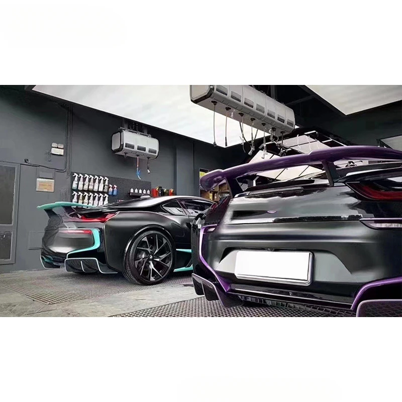 

For BMW i8 TOP Model (2015-2021) Carbon Fiber Rear Spoiler Fixed Wing & Rear Diffuser