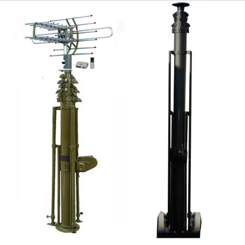 

Wholesale 4m 6m 8m 10m 12m 14m 50ft and 60ft Manual Lifting Telescopic Mast Antenna Tower