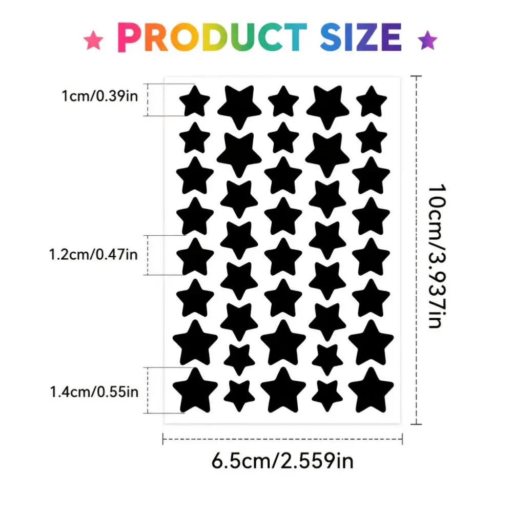 1/7Sheets 40Pcs/sheet Multi-color Star Acne Patches, Facial Acne Patches, Concealer Acne Patches and Pimples Patches, Ultra-thin
