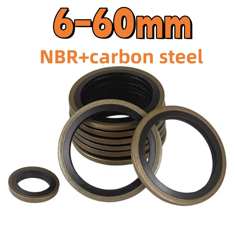 6/8/10/12/14 ~ 60 مللي متر المستعبدين غسالة معدنية المطاط النفط قابس التصريف طوقا ختم يا حلقة استبدال جوانات لملحقات الآلات #1