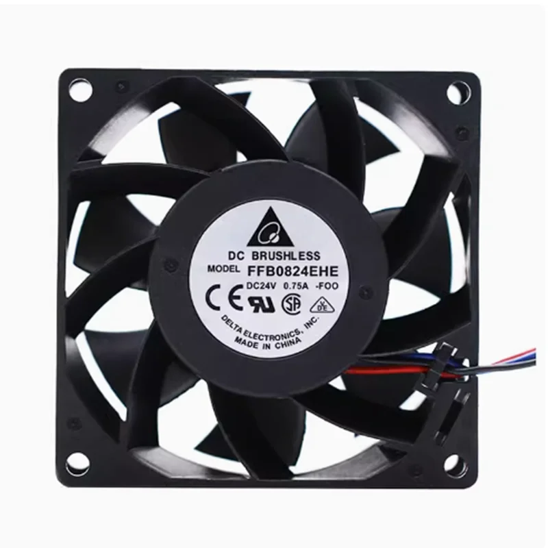 1pcs FFB0824EHE-FOO Delta Dual Ball High Airflow Fan FFB0824EHE-ROO 8038 80*80*38 24V 0.75A 8CM Inverter Large airflow fan