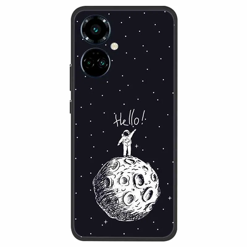 For Tecno Camon 19 Case Camon19 Neo TPU Wolf Cat Silicone Bumper Cover for Tecno Camon 19 Pro 5G / 19 Neo Phone Case Soft Cover
